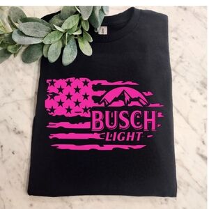 Busch light shirt beer party pink cute popular trending American flag
